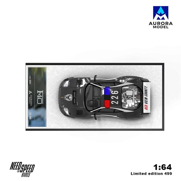 Mô hình xe H300&F40 Need for Speed Rival Police tỉ lệ 1:64 Aurora Model AM644507 + AM647208