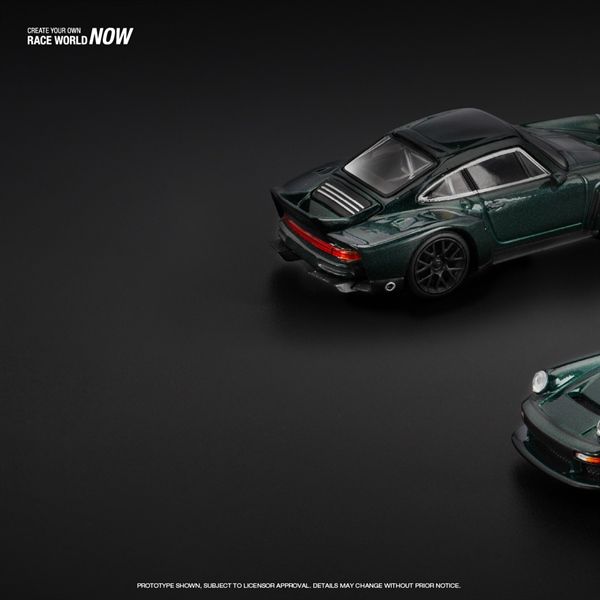 Mô hình xe Singer Dls Turbo (Road) Green tỉ lệ 1:64 PopRace PR640326
