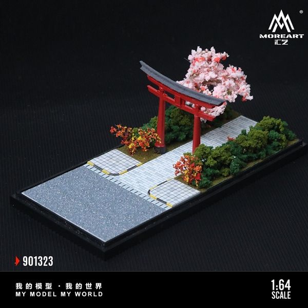 Hộp trưng bày mô phỏng mica phong cảnh cổng trời Nhật bản - Torii landscape scene model tỉ lệ 1:64 MoreArt MO901323