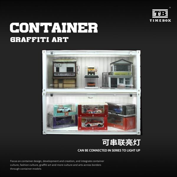 Hộp trưng bày container lắp ráp ONE ( Ocean Network Express ) 36x13.3x14 có đèn, nắp mica tỉ lệ 1:64 Time Box-MoreArt TB400101