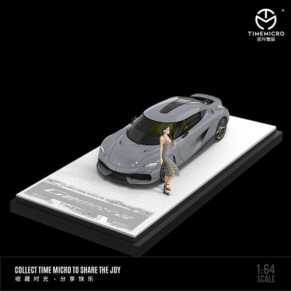 Mô hình xe Koenigsegg Gemera Grey tỉ lệ 1:64 Time micro TM800302
