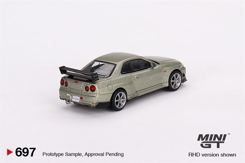 Mô hình xe ô tô Nissan Skyline GT-R (R34) Tommykaira R-z Millenium Jade tỉ lệ 1:64 MiniGT MGT00697