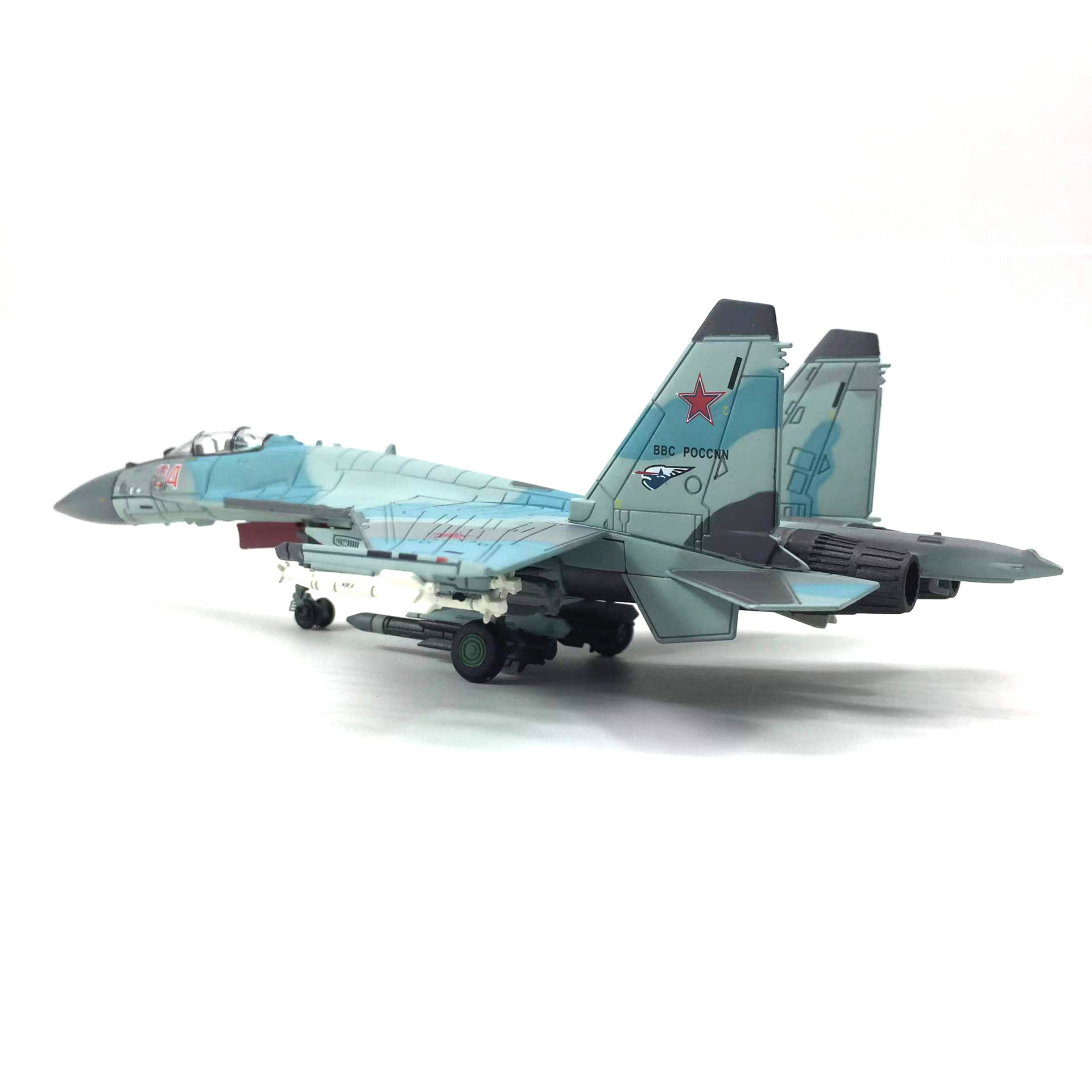 Mô hình máy bay chiến đấu Russia Su-35 BBC POCCNN - ĐẾ KIM LOẠI tỉ lệ 1:100 Ns models MBQS013