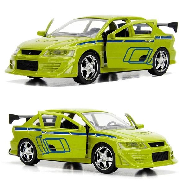 Mô hình xe Mitsubishi Lancer EVO VII (Green) Brian's Fast & Furious tỉ lệ 1:32 Jada 24075
