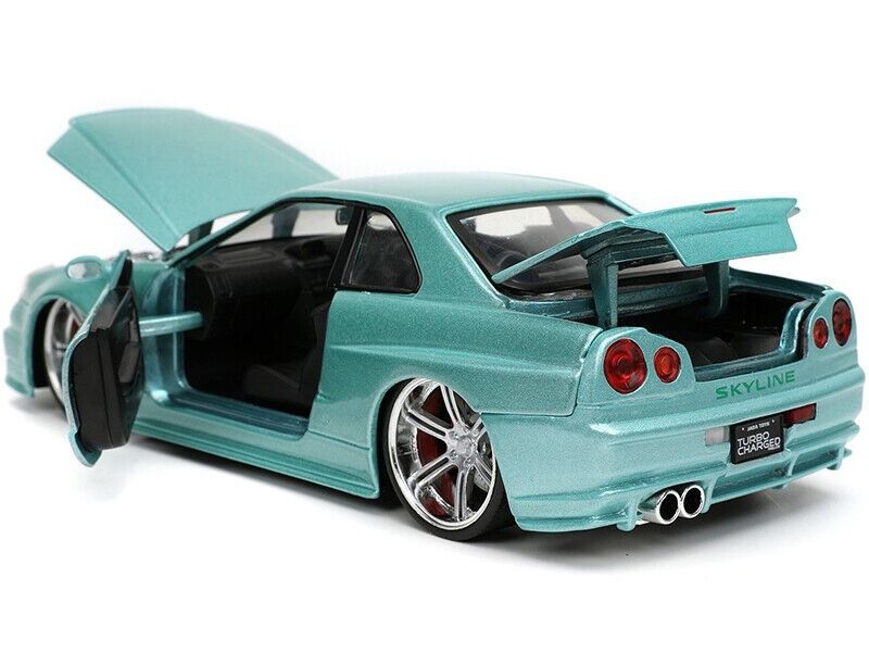 Mô hình xe Fast & Furious Brian's Nissan Skyline GT-R (R34) tỉ lệ 1:24 Jada Toys 54030