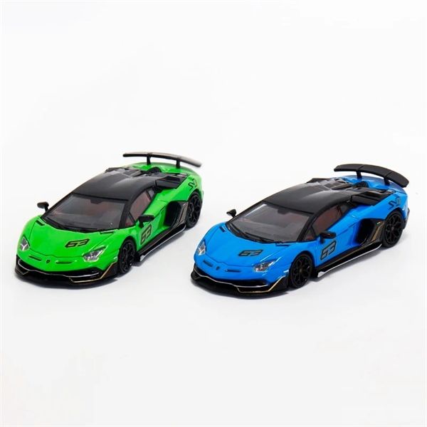 Mô hình xe Lamborghini Aventador SVJ63 Pearly Yellow tỉ lệ 1:64 Maxwell and object (MW) OT64272