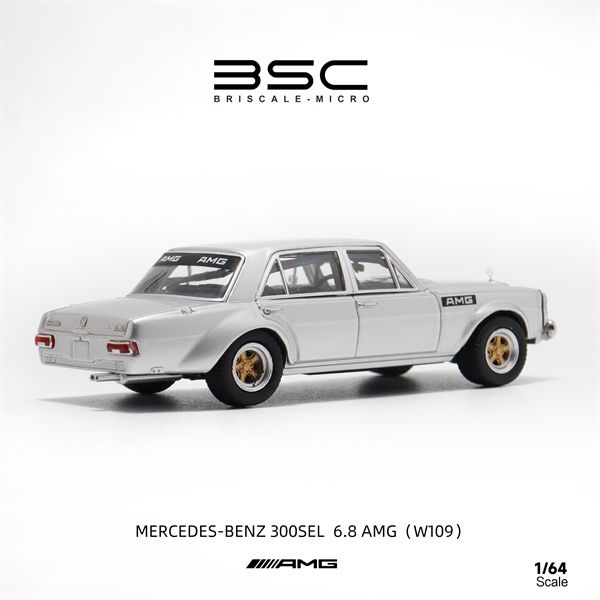 Mô hình xe Mercedes-Benz 300SEL SLIVER tỉ lệ 1:64 Briscale Micro BSC BC640036