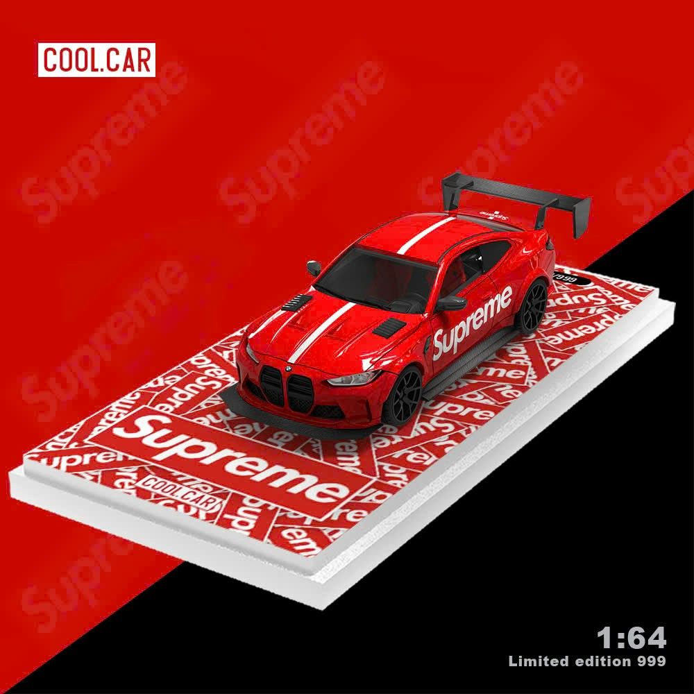 Mô hình xe BMW M4 high tail Supreme Limited 999 pcs tỉ lệ 1:64 Coolcar models CC646811