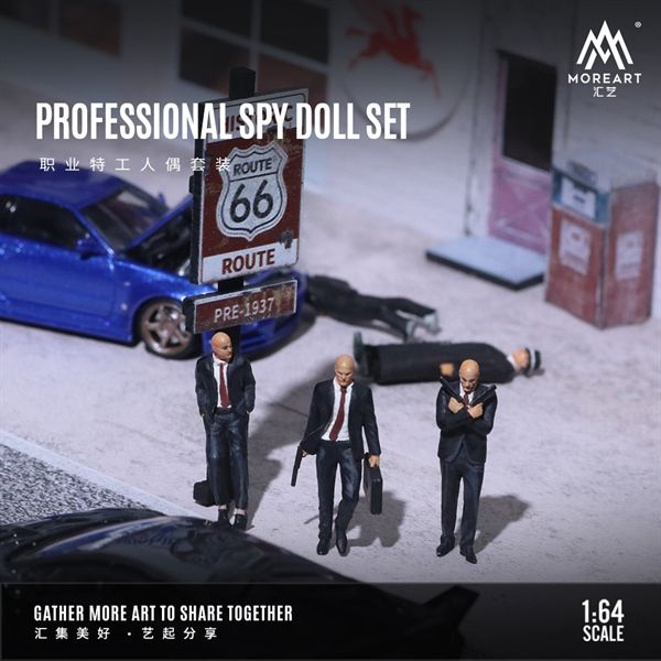 Mô hình set 3 nhân vật Professional Spy - Điệp viên chuyên nghiệp tỉ lệ 1:64 MoreArt MO223031