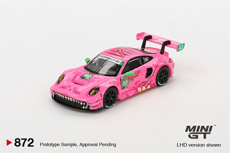 Mô hình xe Porsche 911 GT3 R #80 AO Racing 2023 IMSA VIRginia Roxy tỉ lệ 1:64 MiniGT MGT00872