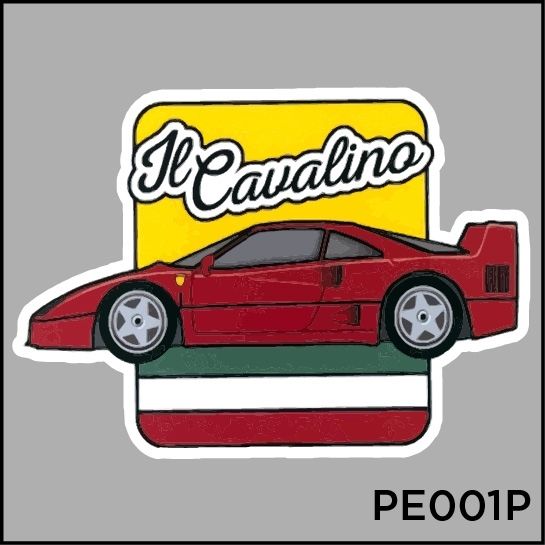 Sticker PET in chuyển nhiệt - hình ủi lên vải - nón - áo - quần series Gumball 3000 Autono1 PE001