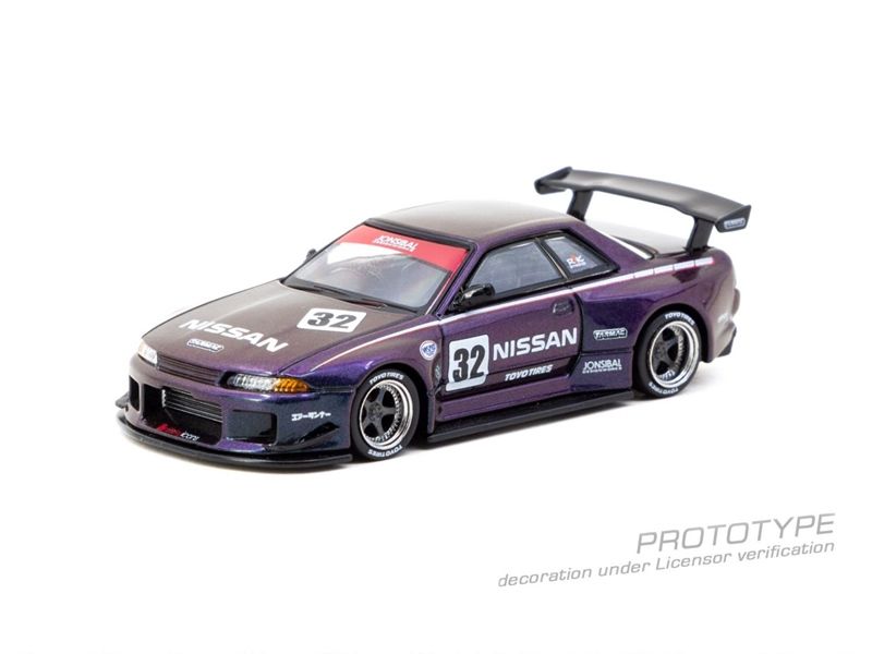 Mô hình xe Nissan Skyline (R32) Widebody Midnight purple tỉ lệ 1:64 Tarmac Works T64G-061-MP