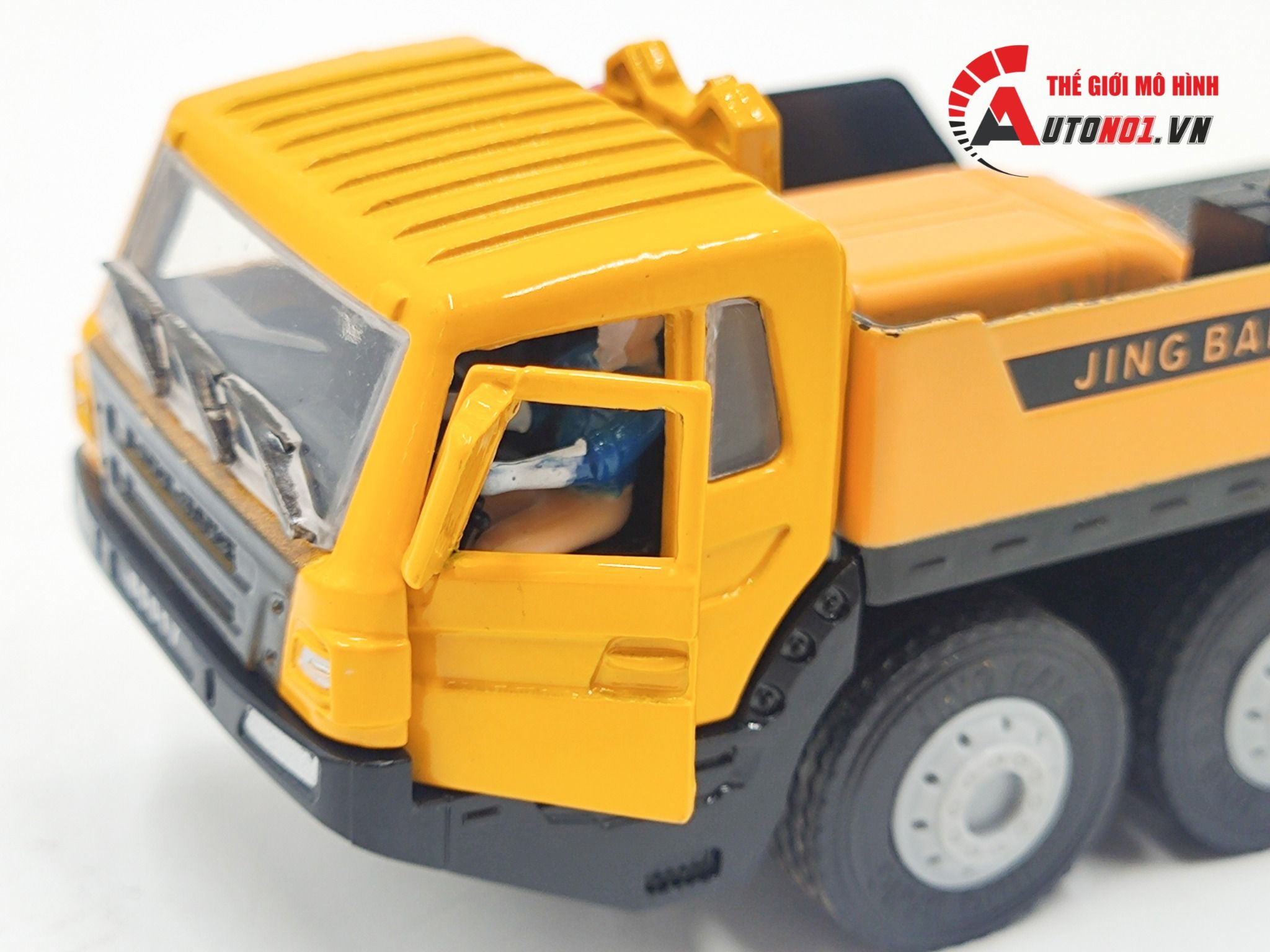 Mô hình xe cần cẩu 4 tầng 16 bánh đánh lái được tỉ lệ 1:50 JingBang