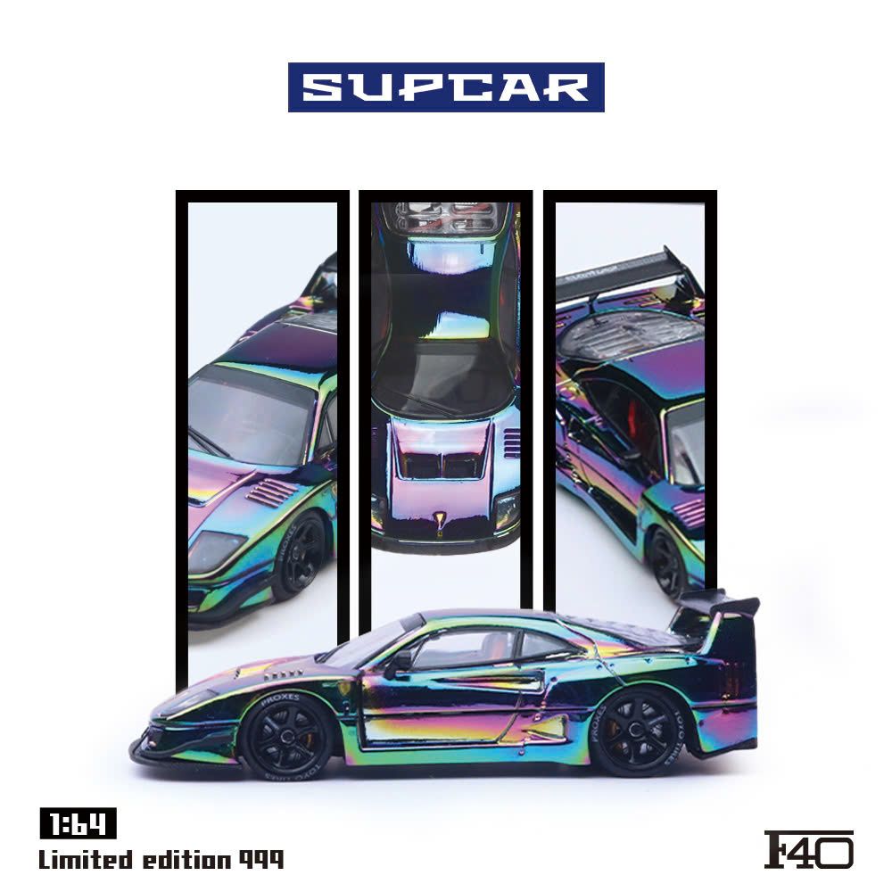 Mô hình xe Ferrari F40 LBWK Electroplated tỉ lệ 1:64 Super car SC64009