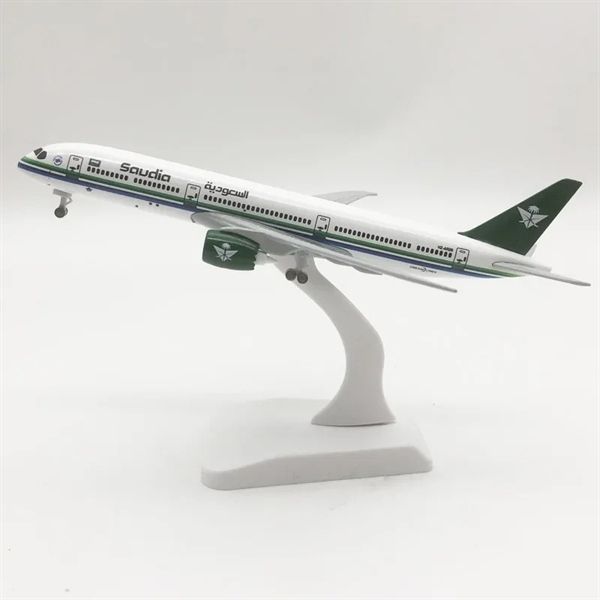 Mô hình máy bay Ả rập Saudi Airlines Boeing B787 có bánh xe kích thước 20cm MB20128