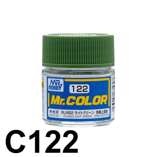 Lacquer C122 RLM82 Semi Gloss Light Green sơn mô hình màu xanh lá cây mờ 10ml Mr.Hobby C122
