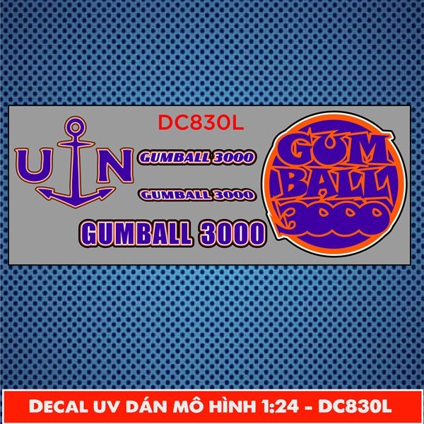 Decal UV sự kiện Gumball 3000 cho mô hình ô tô tỉ lệ 1:24 dán tất cả nền màu Autono1 DC830
