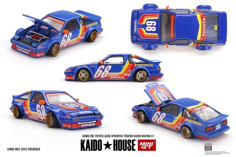 Mô hình xe Toyota AE86 Spinter Trueno Kaido Racing V1 1:64 Kaidohouse KHMG196