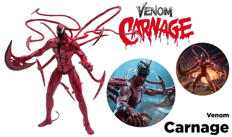 Mô hình nhân vật Marvel Spider man - Venom Carnage the Last Dance tỉ lệ 1:10 22CM ZD Toys FG284