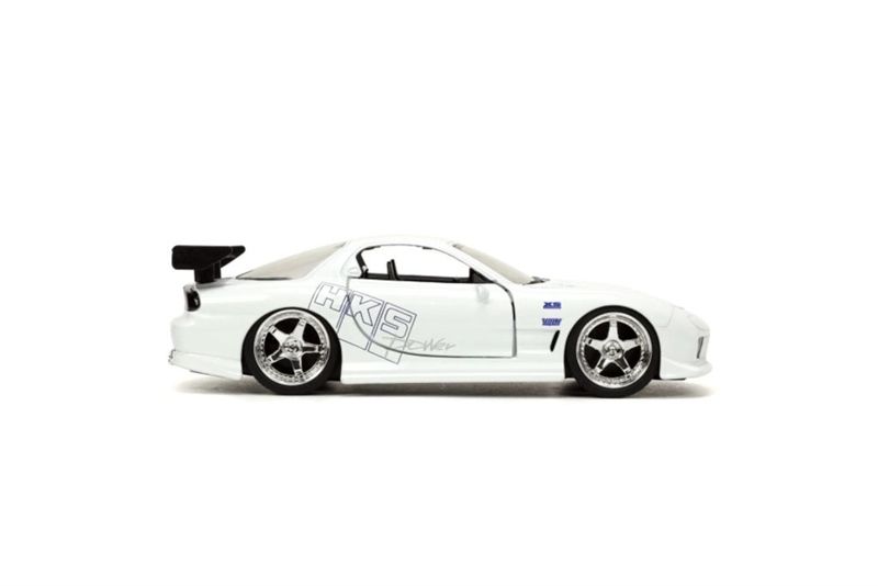 Mô hình xe Mazda RX7 FD3S Widebody White HKS Fast & Furious tỉ lệ 1:32 Jada 24075