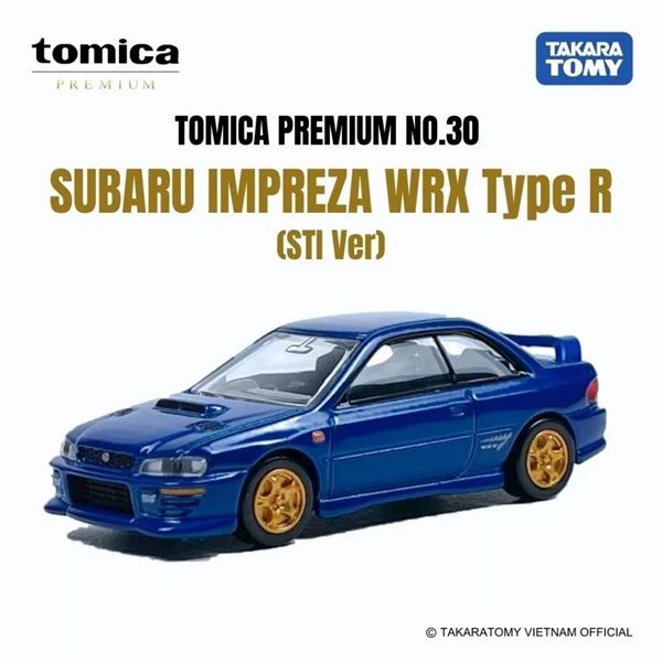 Mô hình xe Subaru Impreza WRX Type R Sti Version No.30 tỉ lệ 1:64 Tomica Premium 270751