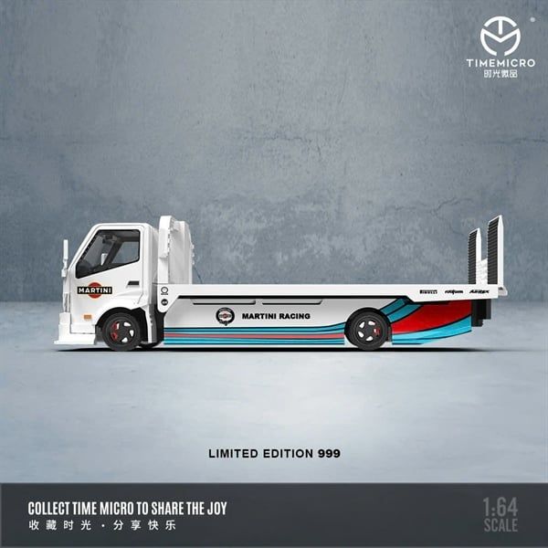 Mô hình xe móoc vận chuyển sàn phẳng H300 Flatbed Transport Trailer MARTINI tỉ lệ 1:64 Time Micro TM647204