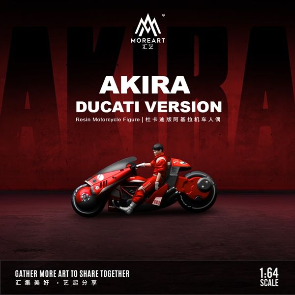 Mô hình set nhân vật figure Akira lái xe mô tô tỉ lệ 1:64 MoreArt MO222037