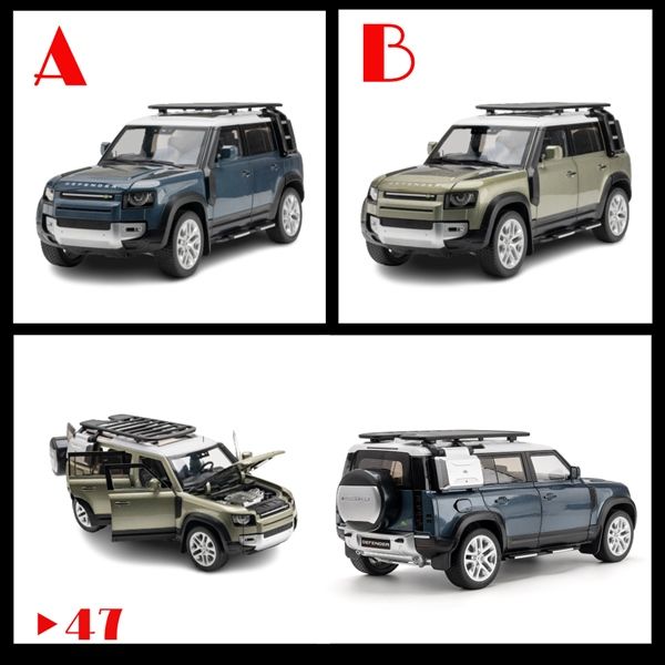 Mô hình xe Land Rover Defender 110 Full open - full kính - đánh lái được - có đèn - âm thanh tỉ lệ 1:18 Alloy Model OT047