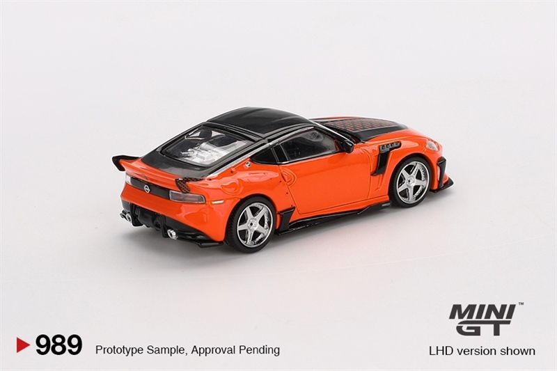 Mô hình xe Nissan Z VeilSide FFZ400 Orange bản card tỉ lệ 1:64 MiniGT MGT00989
