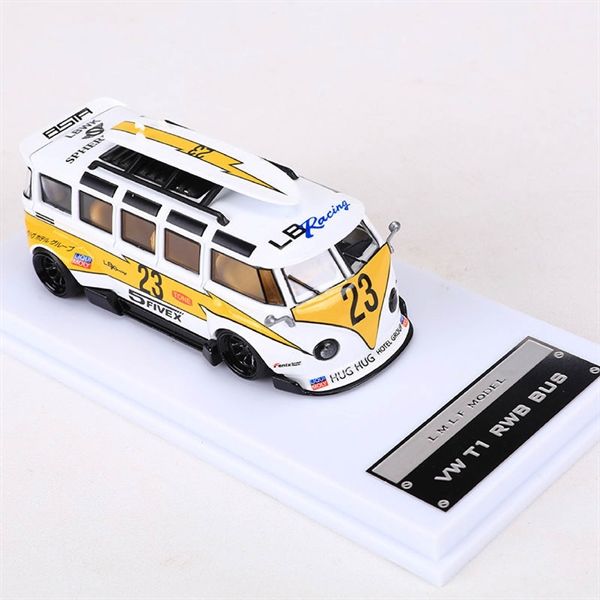 Mô hình xe buýt Volkswagen VW T1 Lightning có hộp mica tỉ lệ 1:64 LMLF OT64019