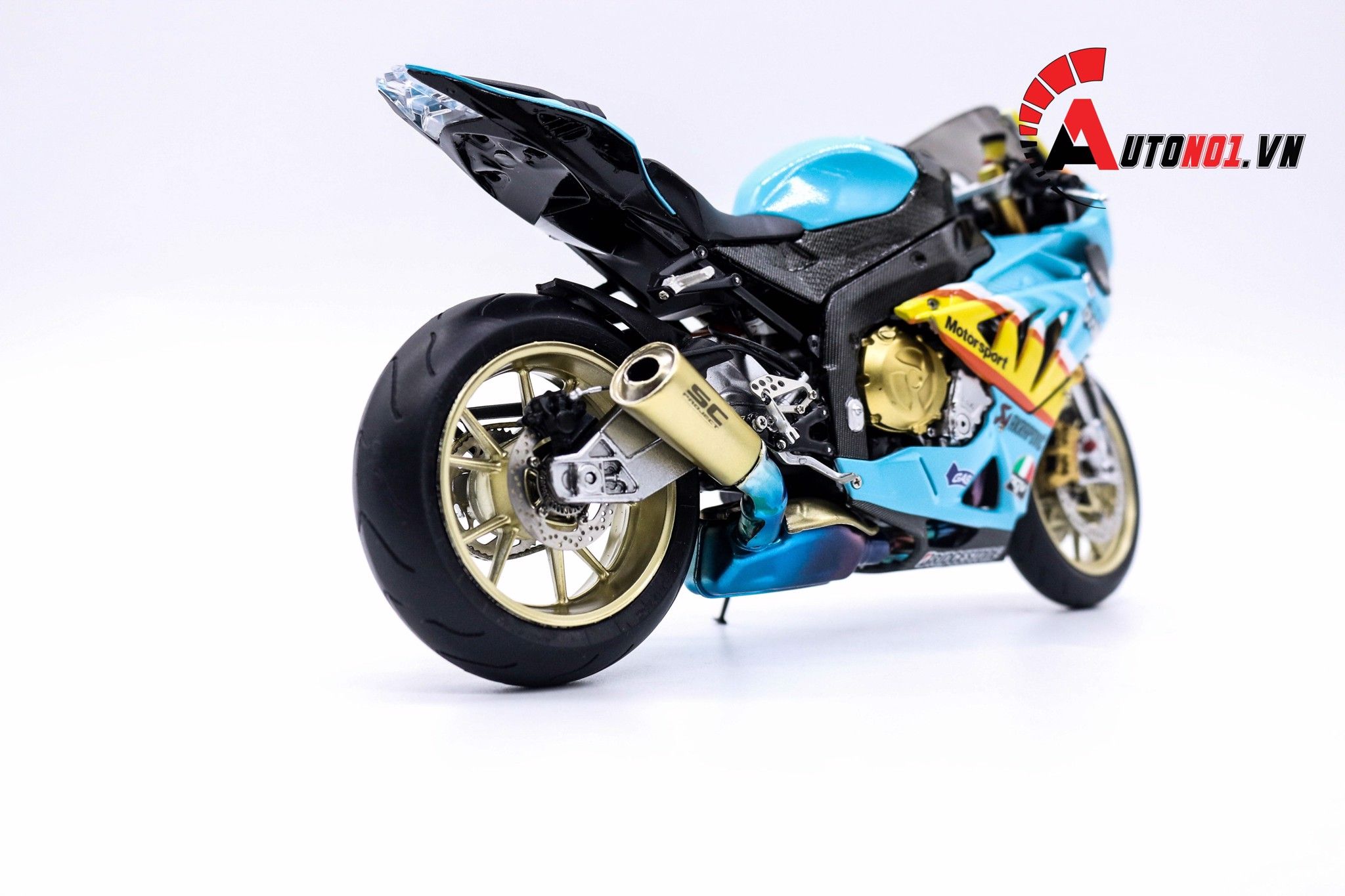 MÔ HÌNH XE ĐỘ BMW S1000RR SHARK CUSTOM 1:10 SCHUCO