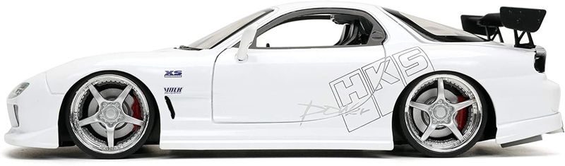 Mô hình xe Fast & Furious 1993 Mazda RX-7 White tỉ lệ 1:24 Jada Toys 32607