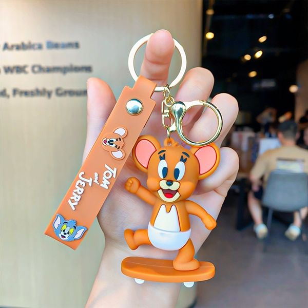 Móc khóa nhựa dẻo - silicon mèo và chuột Tom & Jerry MK026