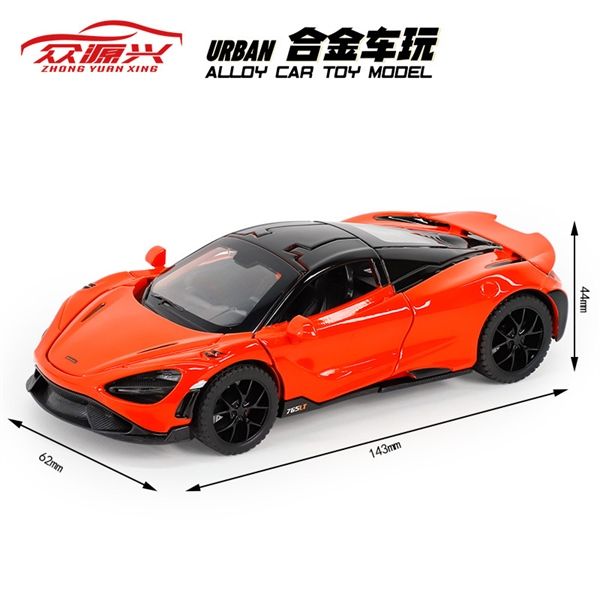 Mô hình xe ô tô Mclaren 765lt kèm hộp mica tỉ lệ 1:32 Alloy model OT051