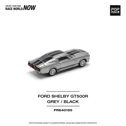Mô hình xe Shelby Mustang GT500 in Grey / Black tỉ lệ 1:64 Poprace PR640195