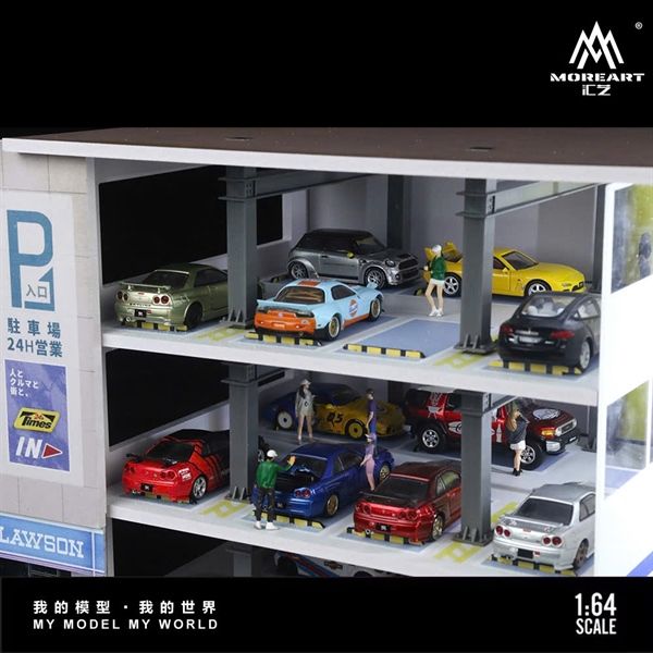 Hộp trưng bày mica mô phỏng chung cư có đèn kích thước 30x30x20cm tỉ lệ 1:64 MoreArt MO936601