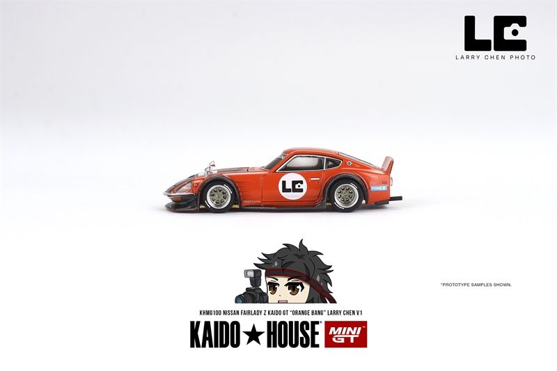 Mô hình xe Nissan Fairlady Z Kaido GT 'ORANGE BANG' Larry Chen V1 tỉ lệ 1:64 Kaido House KHMG100