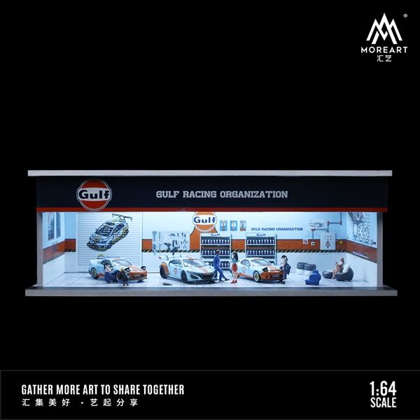 Hộp trưng bày mica mô phỏng Workshop GULF kích thước 30x13.3x10cm tỉ lệ 1:64 MoreArt MO914106