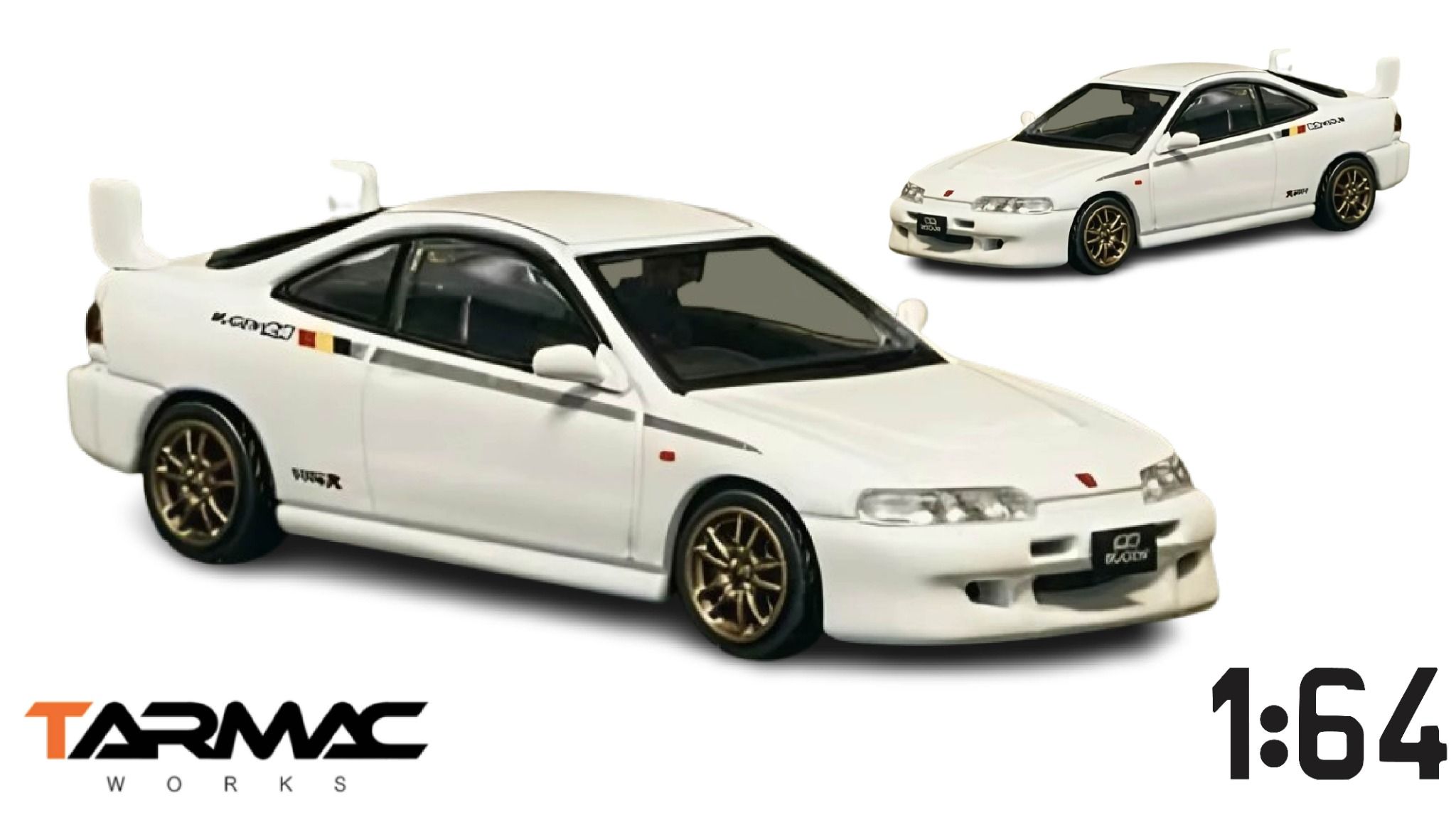 Mô hình xe Honda Integra TYPE R DC2 MUGEN, Championship White tỉ lệ 1:64 Tarmac Works T64G-TL059-WH