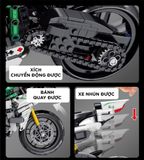  Mô hình xe mô tô lắp ghép Kawasaki Ninja H2R Technic 858 pcs tỉ lệ 1:6 LG006 