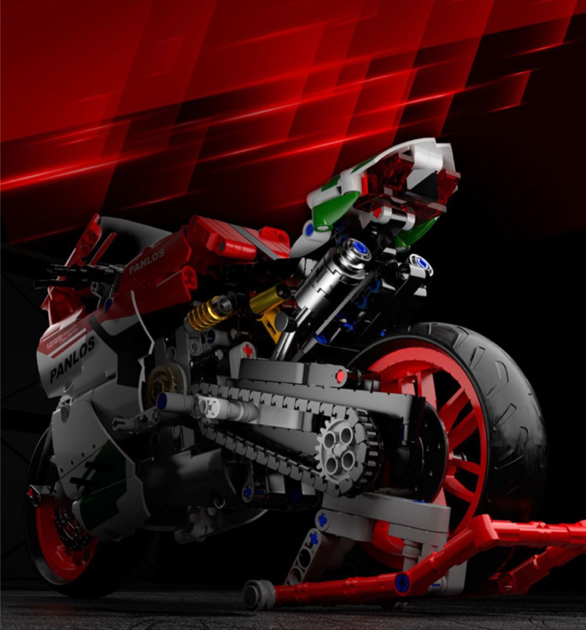 Mô hình xe mô tô lắp ghép Ducati 1299 Panigale R Technic 803 pcs tỉ lệ 1:6 LG005