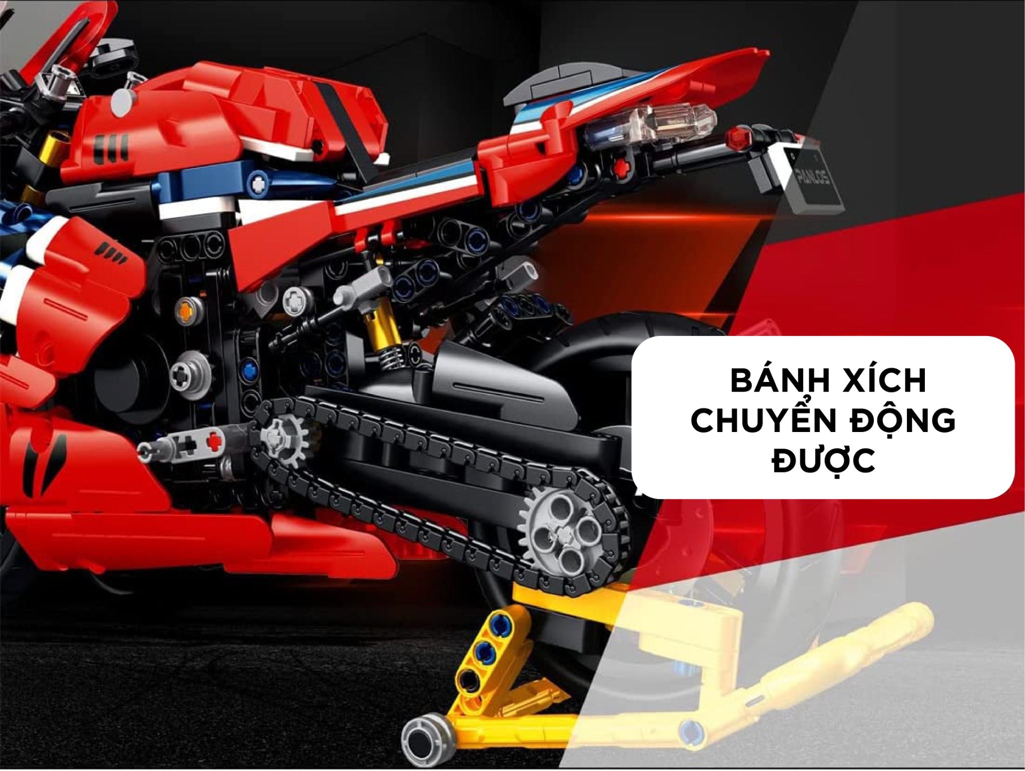  Mô hình xe mô tô lắp ghép Honda CBR 1000RR-R Technic 1017 pcs tỉ lệ 1:5 LG013 