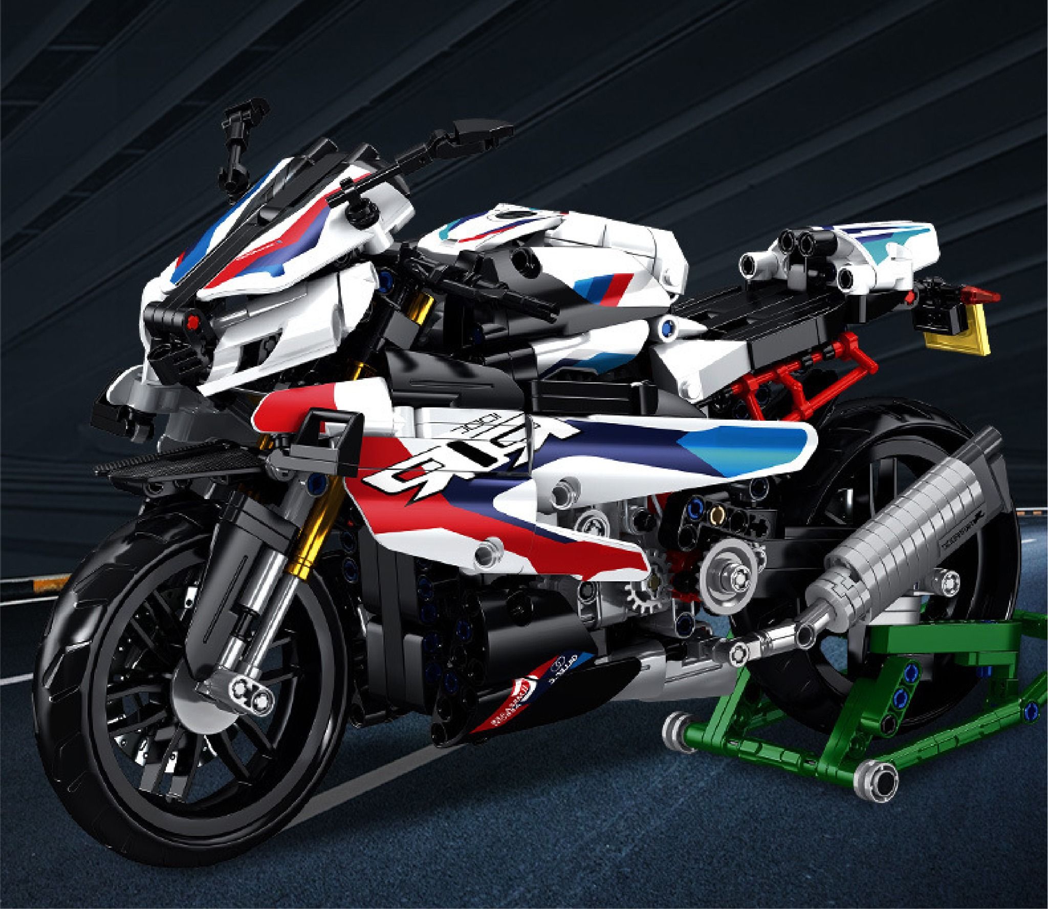  Mô hình xe mô tô lắp ghép BMW M1000RR SBK Technic 912 pcs tỉ lệ 1:6 LG003 