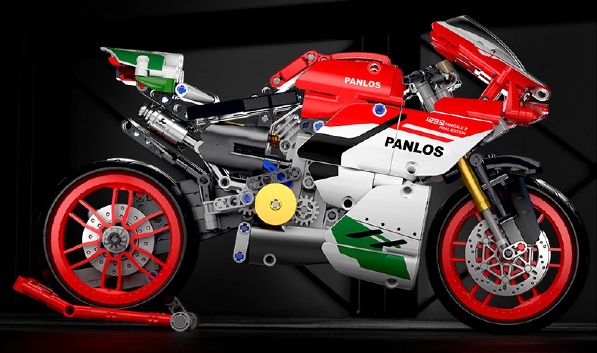 Mô hình xe mô tô lắp ghép Ducati 1299 Panigale R Technic 803 pcs tỉ lệ 1:6 LG005