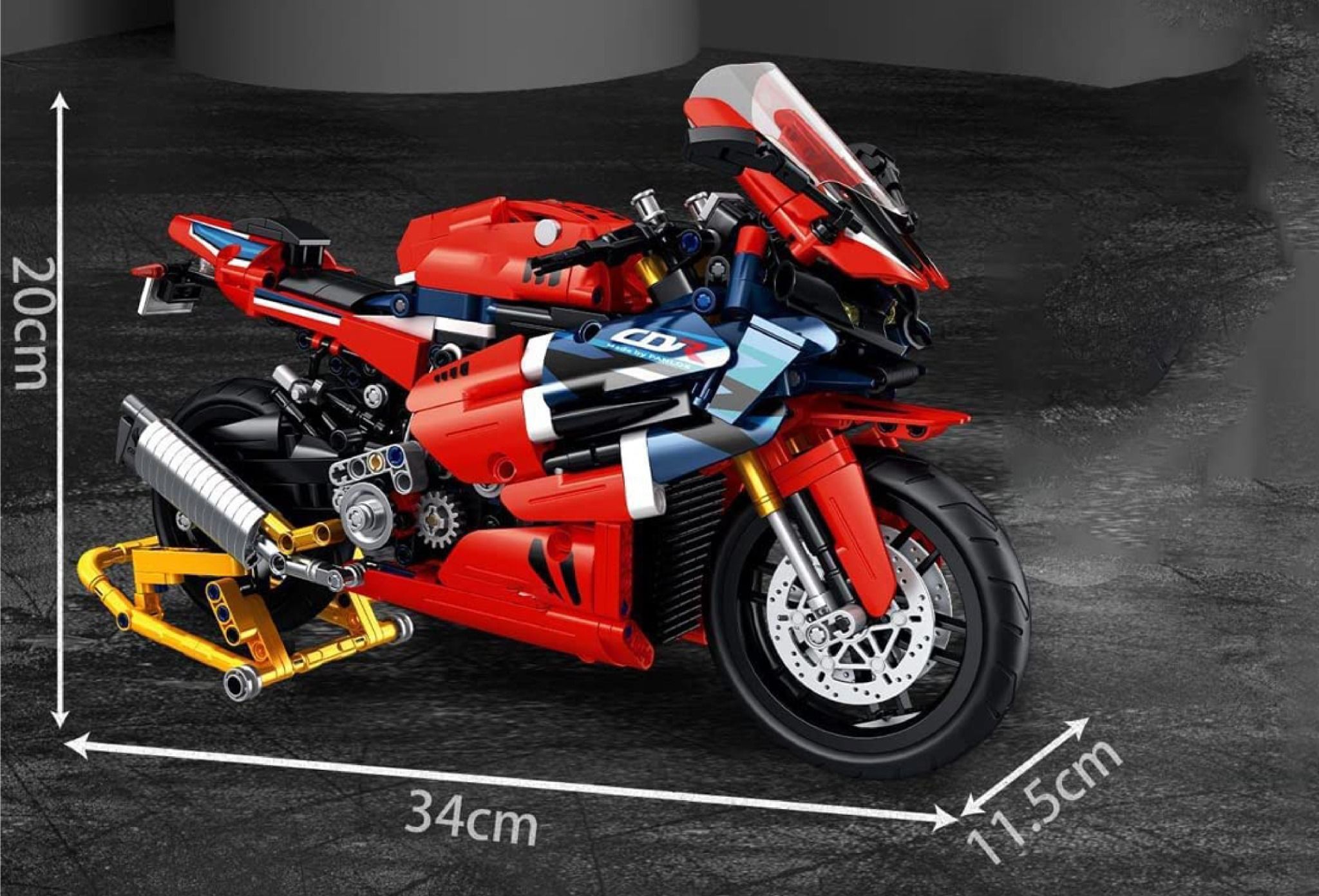  Mô hình xe mô tô lắp ghép Honda CBR 1000RR-R Technic 1017 pcs tỉ lệ 1:5 LG013 