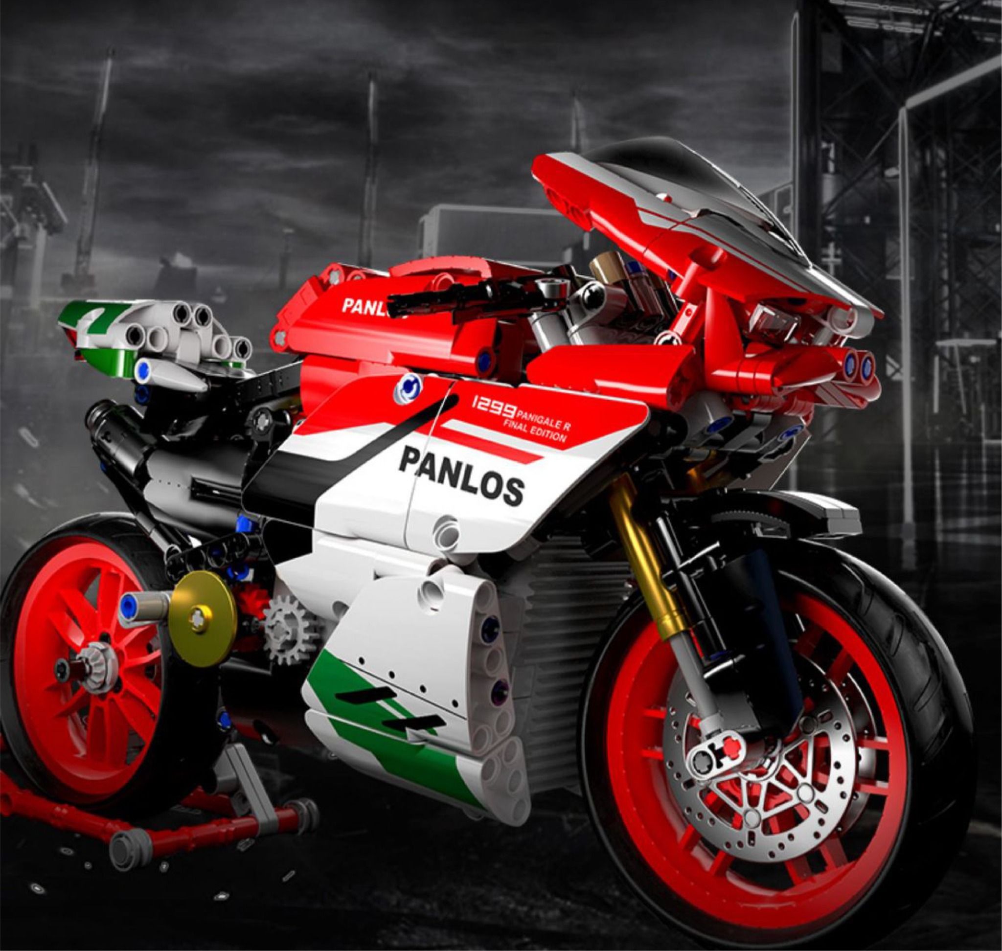 Mô hình xe mô tô lắp ghép Ducati 1299 Panigale R Technic 803 pcs tỉ lệ 1:6 LG005