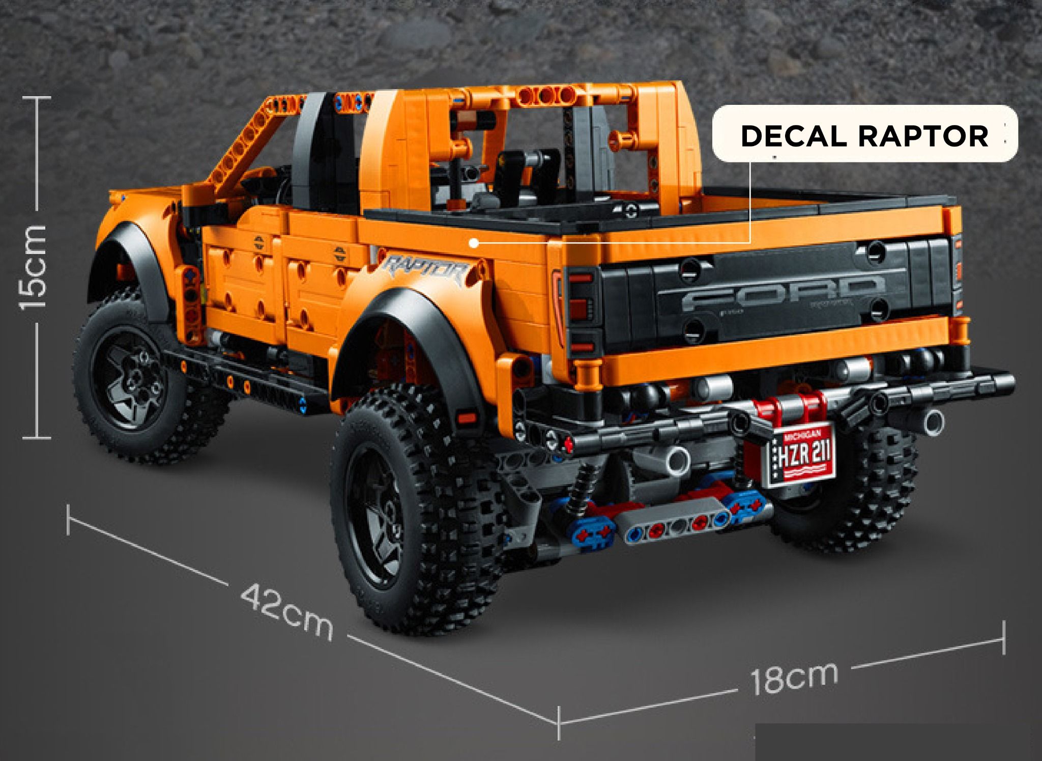  Mô hình xe ô tô lắp ghép Ford Raptor 2022 Technic 1379 pcs tỉ lệ 1:14 LG009 