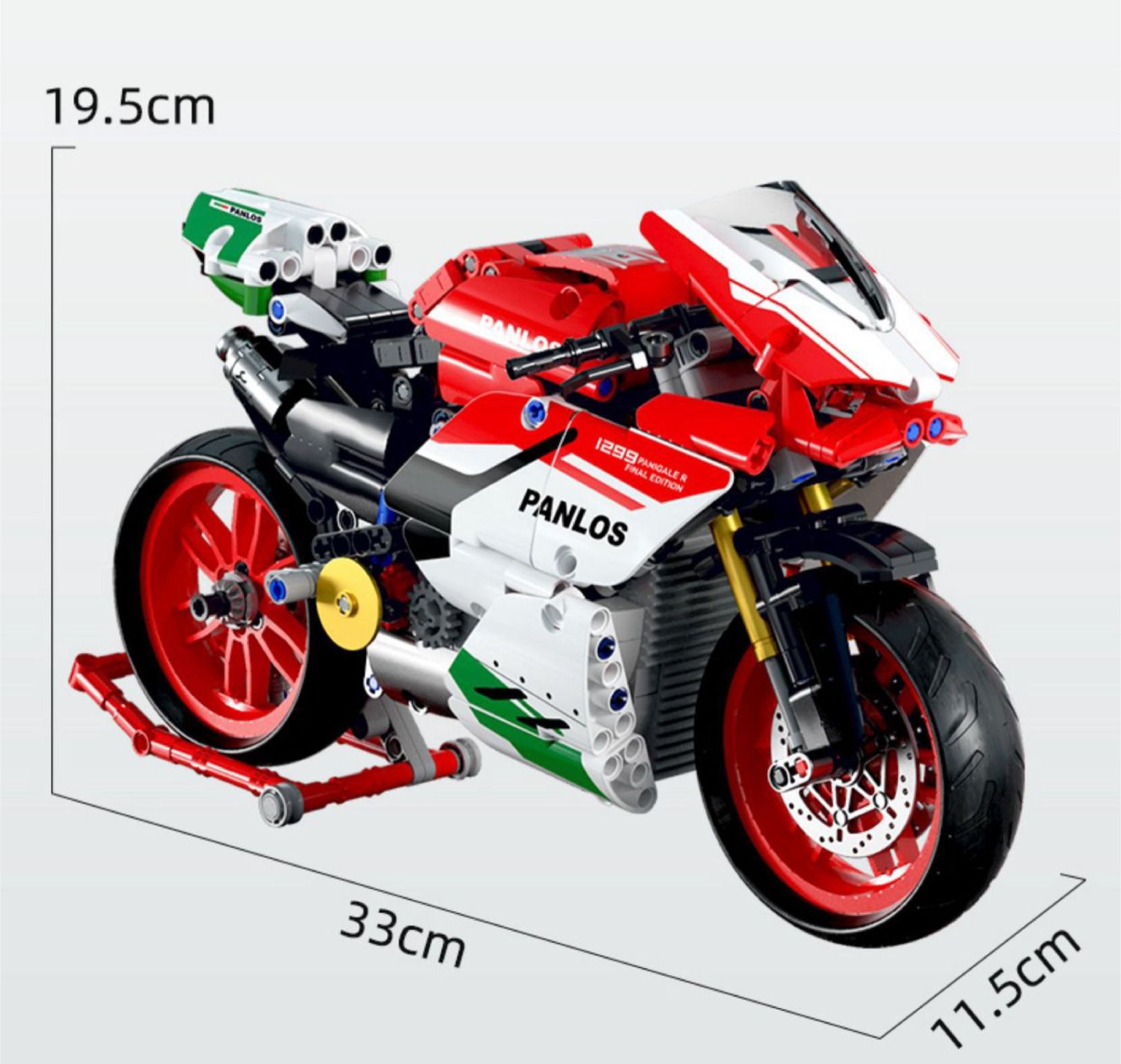 Mô hình xe mô tô lắp ghép Ducati 1299 Panigale R Technic 803 pcs tỉ lệ 1:6 LG005