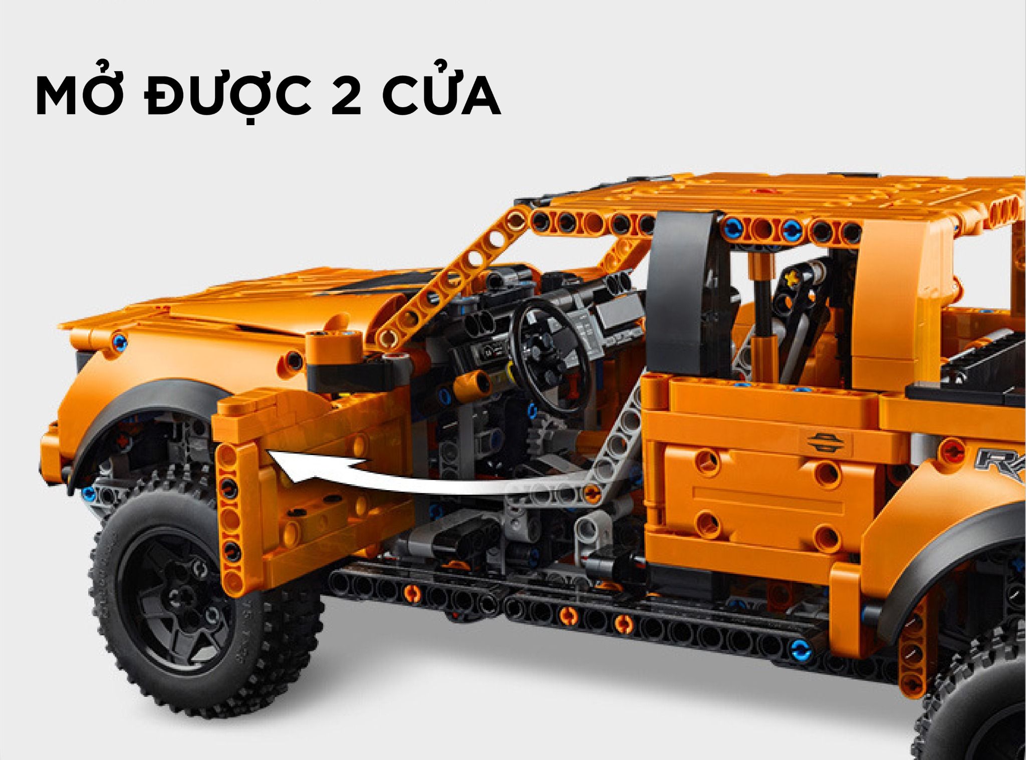 Mô hình xe ô tô lắp ghép Ford Raptor 2022 Technic 1379 pcs tỉ lệ 1:14 LG009