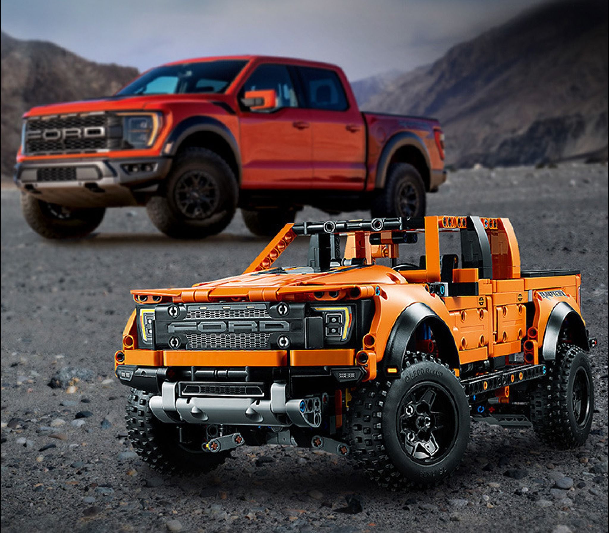 Mô hình xe ô tô lắp ghép Ford Raptor 2022 Technic 1379 pcs tỉ lệ 1:14 LG009